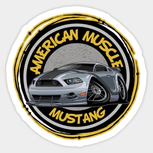 American Muscle Mustang Sticker